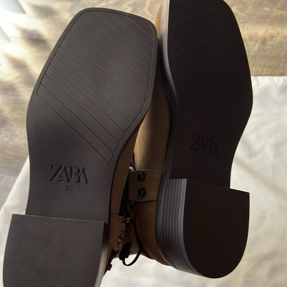 Zara Suede Ankle Biker Boots - Picture 9 of 9